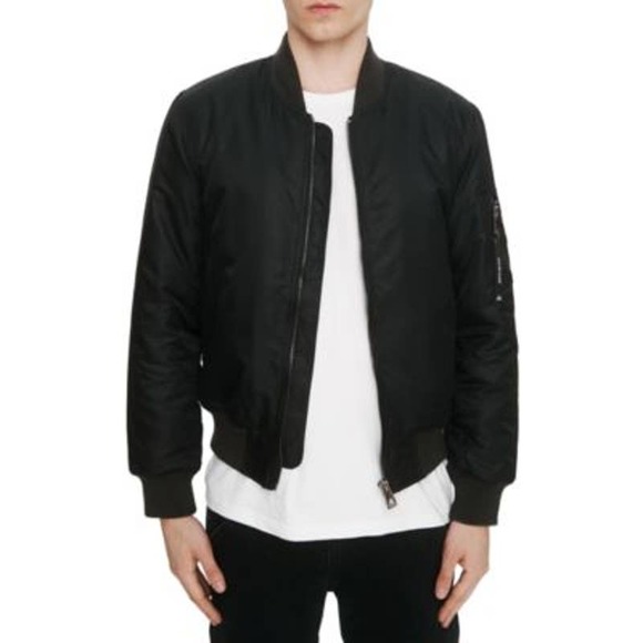 Eleven Paris Men's Jet Black Bomber Jacket w/ Multiple Compartments, Size XXL - Picture 1 of 4